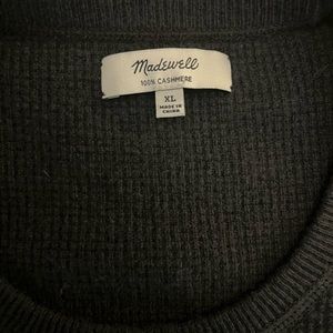 Dark green XL 100 % cashmere sweater.  Madewell brand